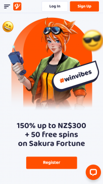CasinoVibes Homepage Mobile