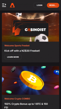 Casinoist Casino Homepage Mobile