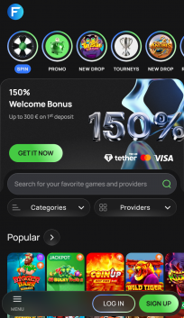 Flagman Casino Homepage Mobile
