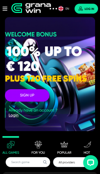 GranaWin Homepage Mobile