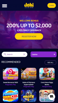 JokiCasino Homepage Mobile