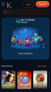 Kabuki Casino Homepage Mobile