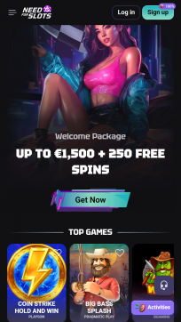 NeedForSlots Homepage Mobile