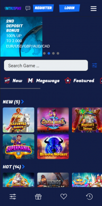 Nitrospins Homepage Mobile
