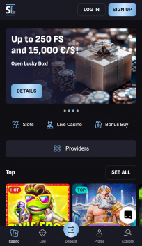 SlotLounge Homepage Mobile