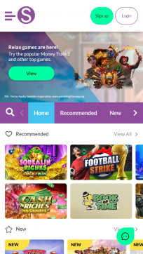 Spinni Casino Homepage Mobile