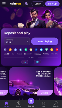Spinstar Casino Homepage Mobile