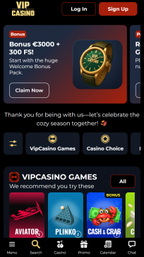 Vip Casino Homepage Mobile