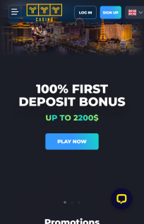 YYY Casino Homepage Mobile