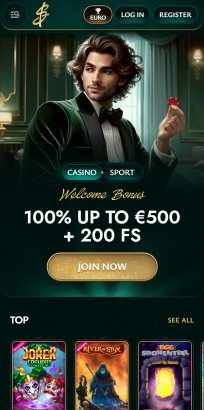 Cashed Casino Homepage Mobile