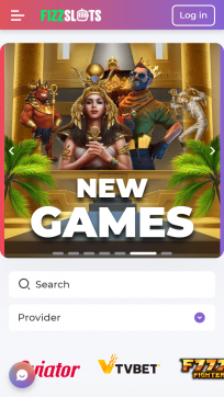 Fizzslots Homepage Mobile