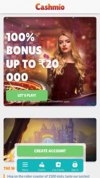 Cashmio Homepage Mobile