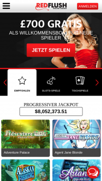 RedFlush Homepage Mobile