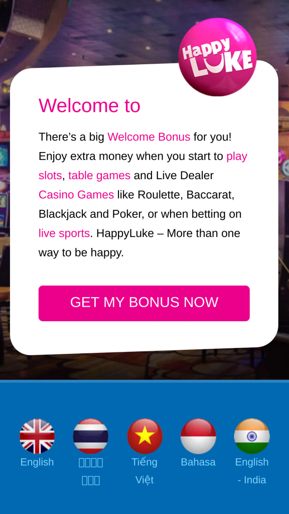 HappyLuke Casino Homepage Mobile