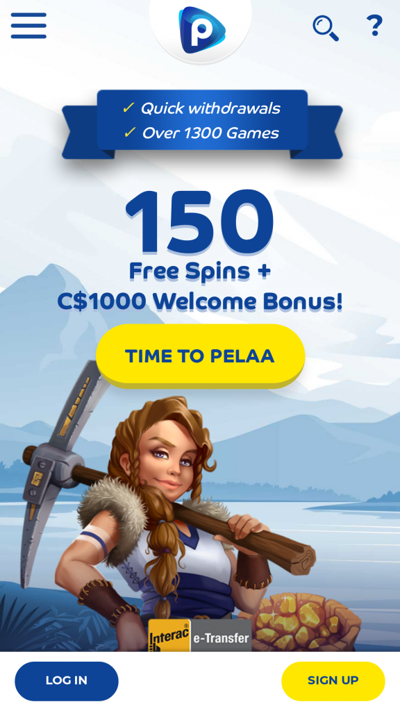 Pelaa Homepage Mobile