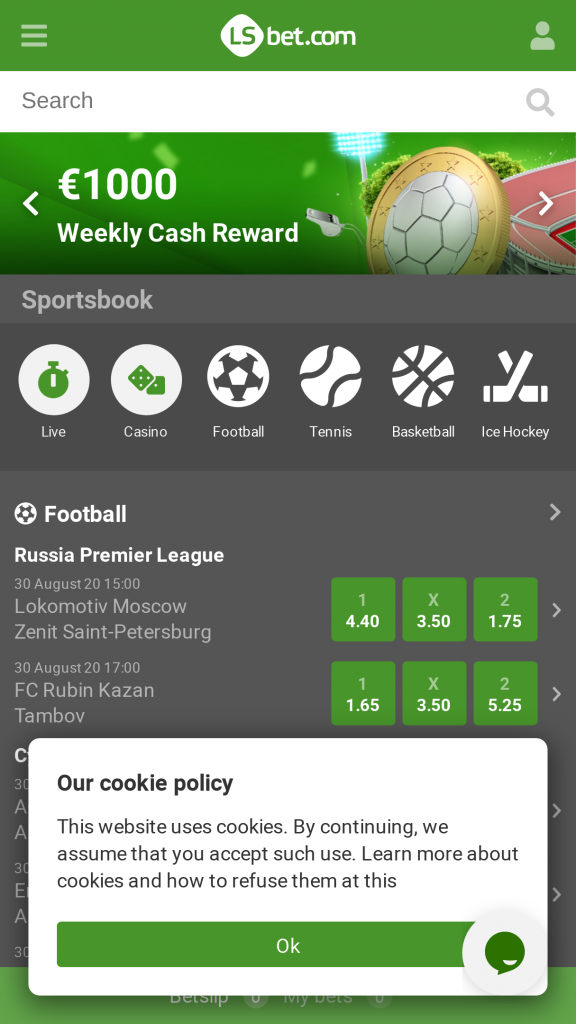 Lsbet Casino Homepage Mobile
