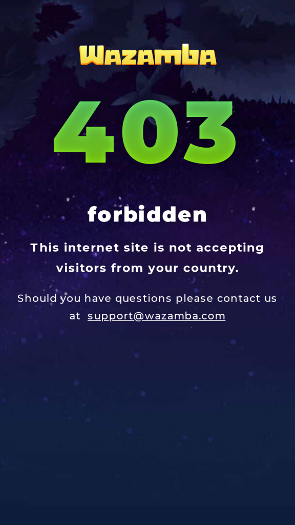 Wazamba Casino Homepage Mobile