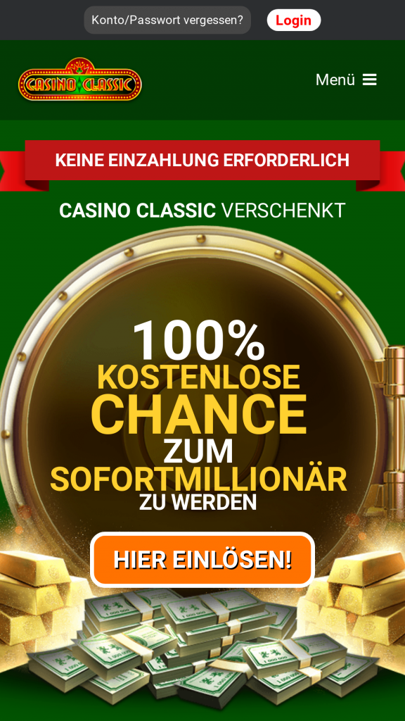 Casino Classic Homepage Mobile
