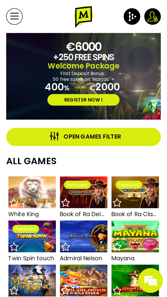 Maximal Wins Homepage Mobile