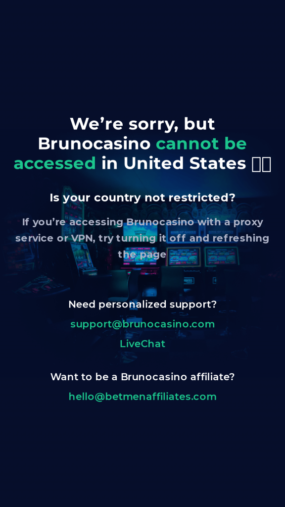 Bruno Casino Homepage Mobile