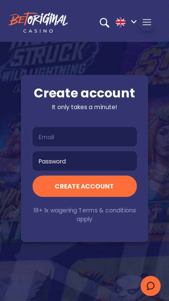 Betoriginal Homepage Mobile