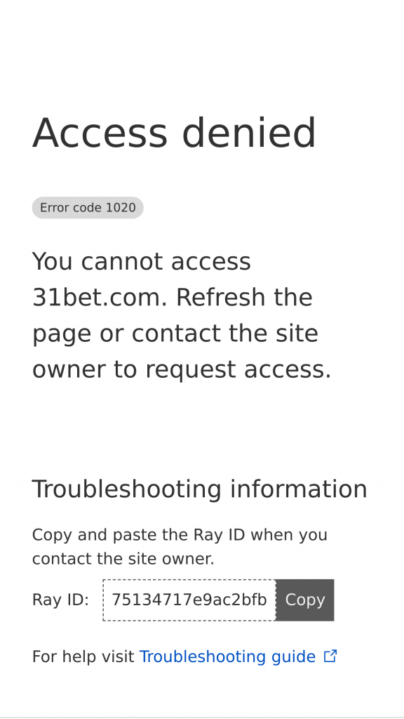 31bet Homepage Mobile