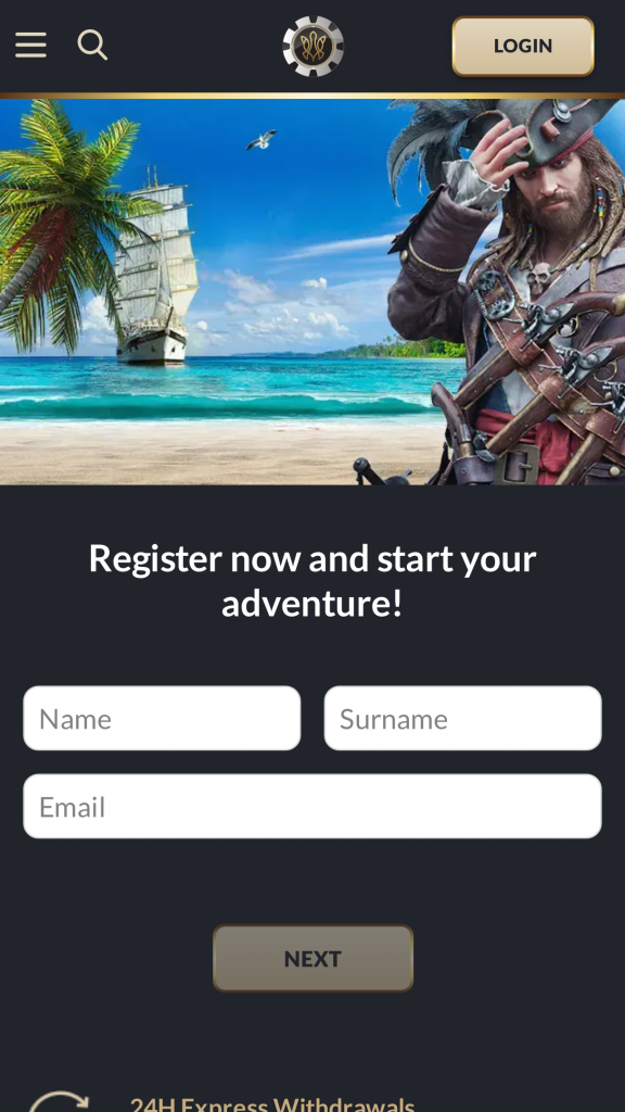Tortuga Casino Homepage Mobile