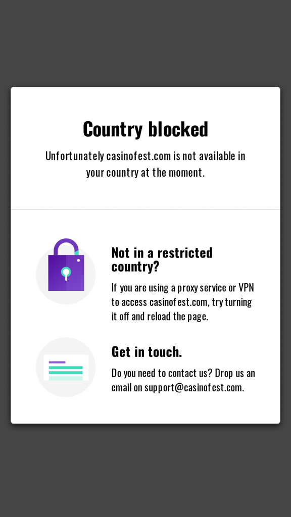 Casinofest Homepage Mobile