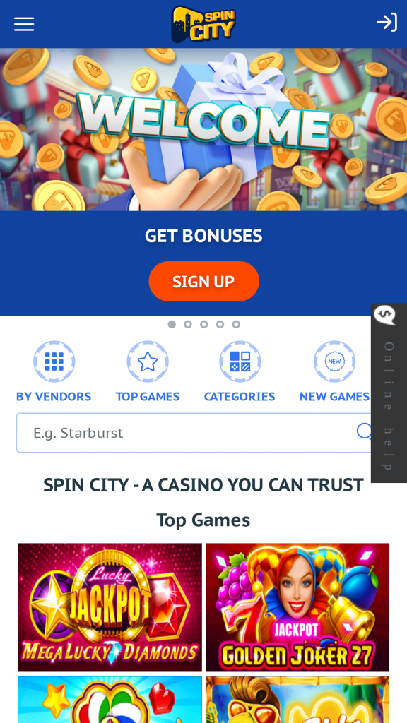 spin city casino no deposit bonus