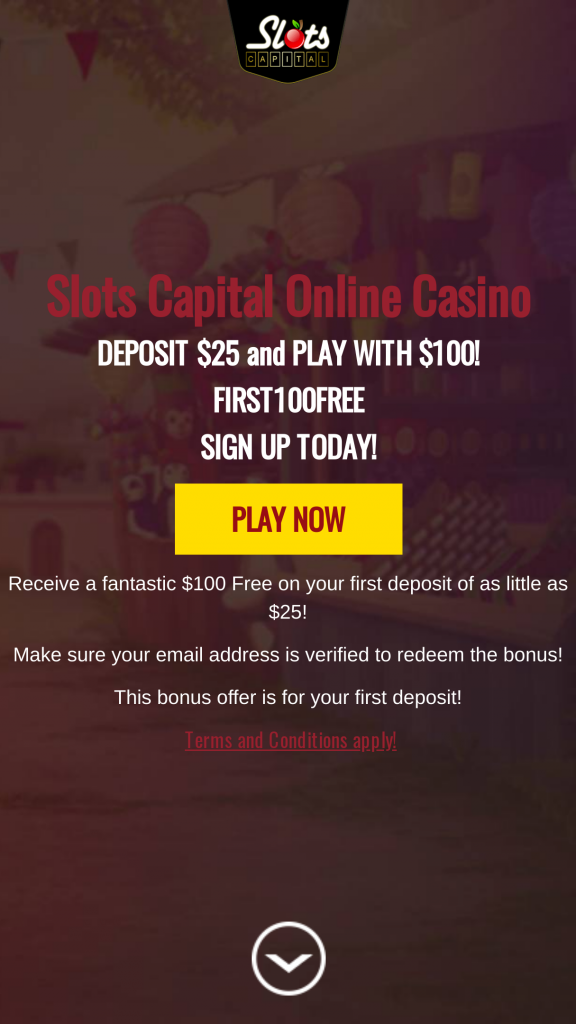 Slots Capital Homepage Mobile