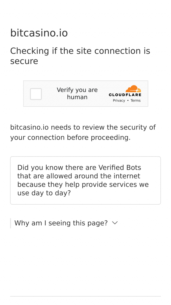 Bitcasino.io Homepage Mobile