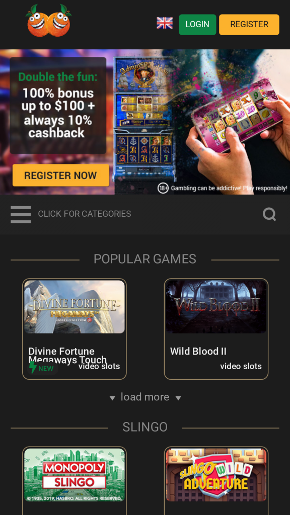 CasinoCasino Homepage Mobile