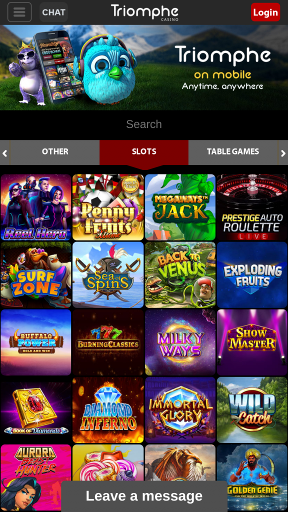 Casino Triomphe Homepage Mobile