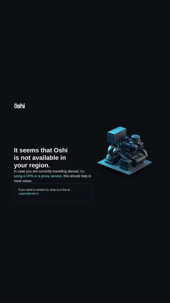Oshi Homepage Mobile