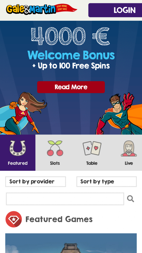 Gale & Martin Homepage Mobile