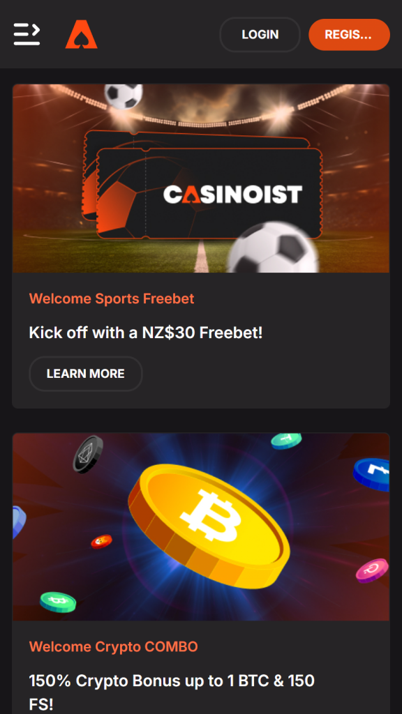 Casinoist Casino Homepage Mobile
