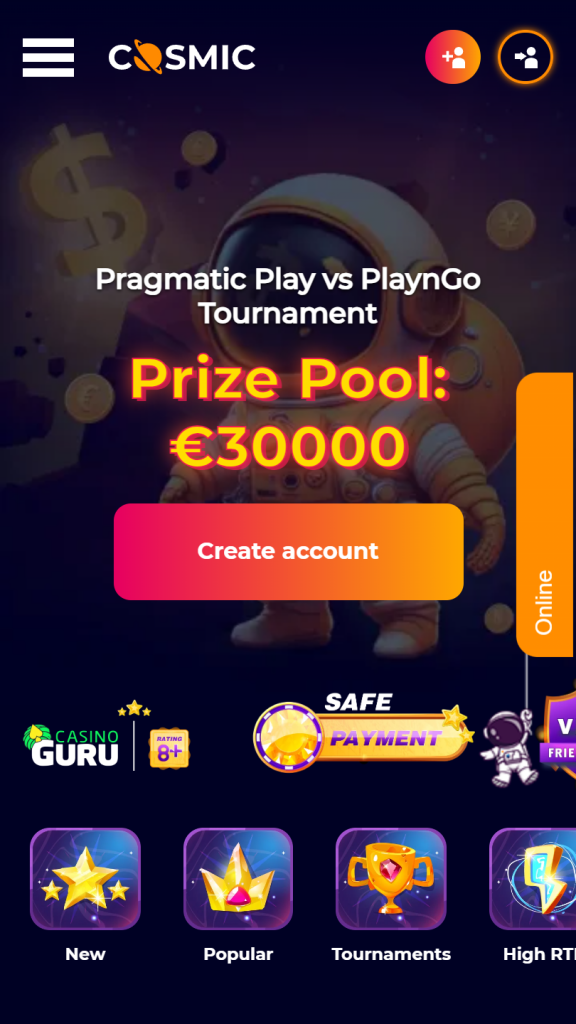 Comicslot Homepage Mobile