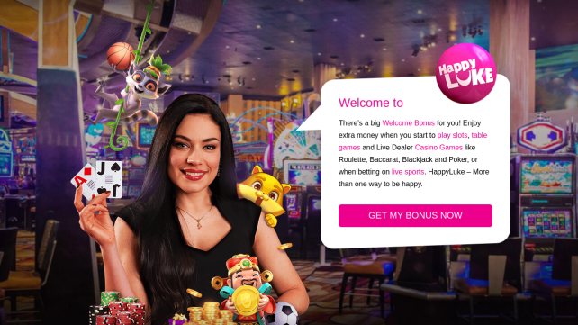 HappyLuke Casino Homepage Desktop