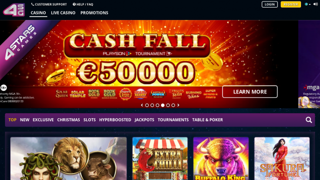 4StarsGames Homepage Desktop