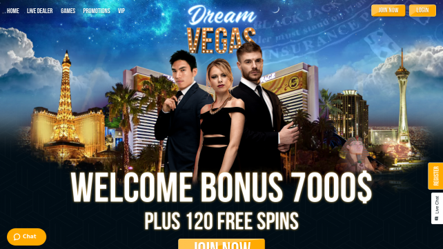 Dream Vegas Homepage Desktop