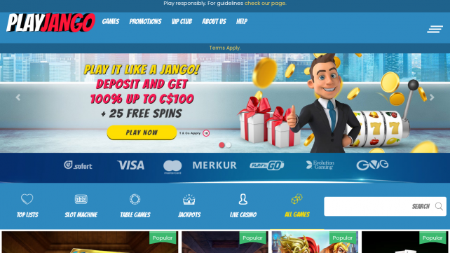 Playjango Homepage Desktop
