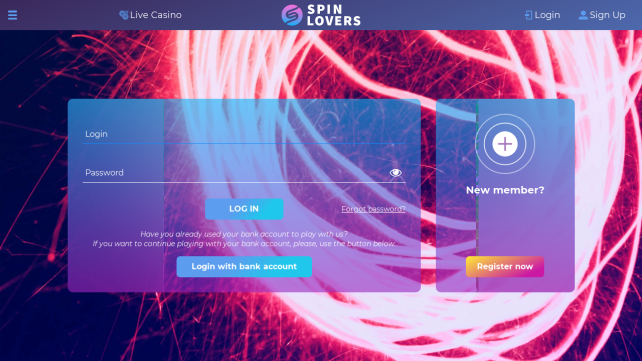 Spin Lovers Homepage Desktop