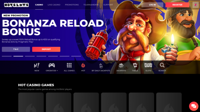 EnergyWin Casino Homepage Desktop