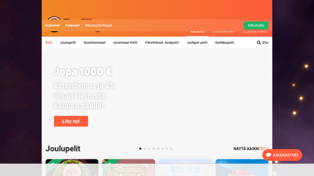 LeoVegas Homepage Desktop