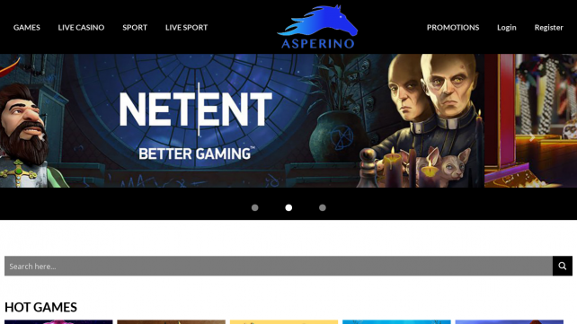 Asperino Homepage Desktop