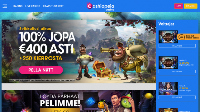 Cashiopeia Homepage Desktop