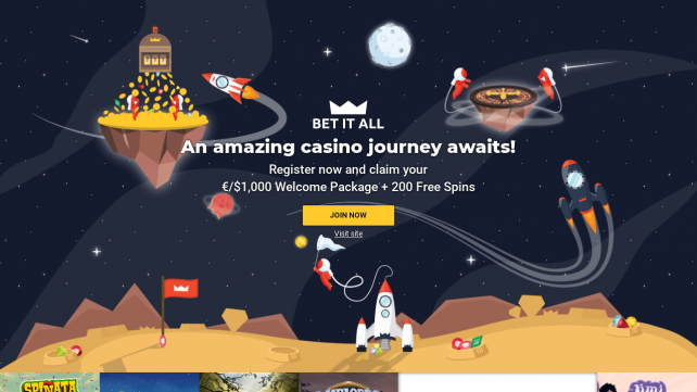 Bet It All Homepage Desktop