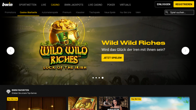 Bwin Casino Homepage Desktop