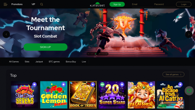 KatsuBet Homepage Desktop