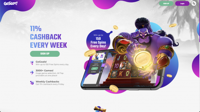 GoSlot Homepage Desktop